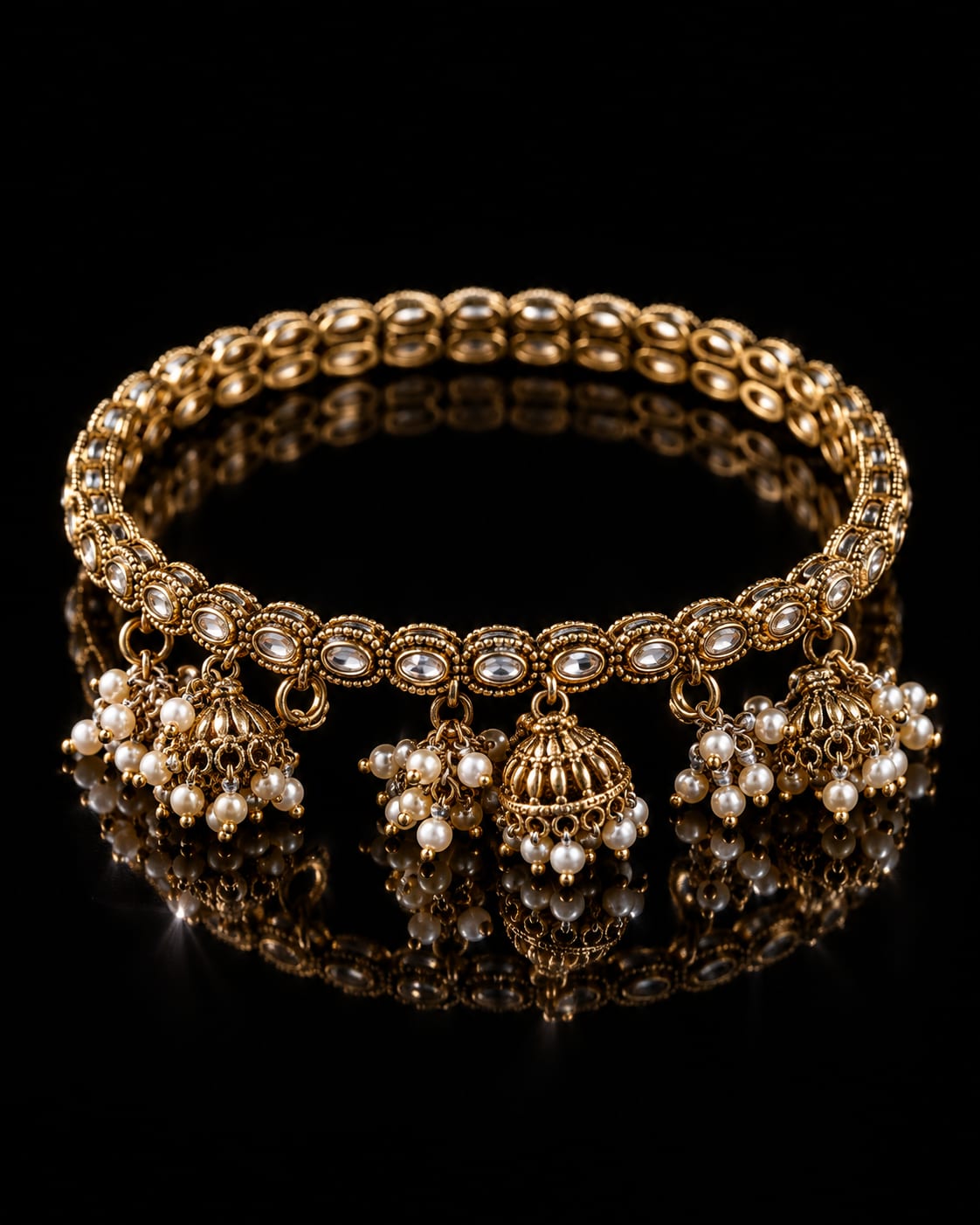 Pearl jhumka bangles