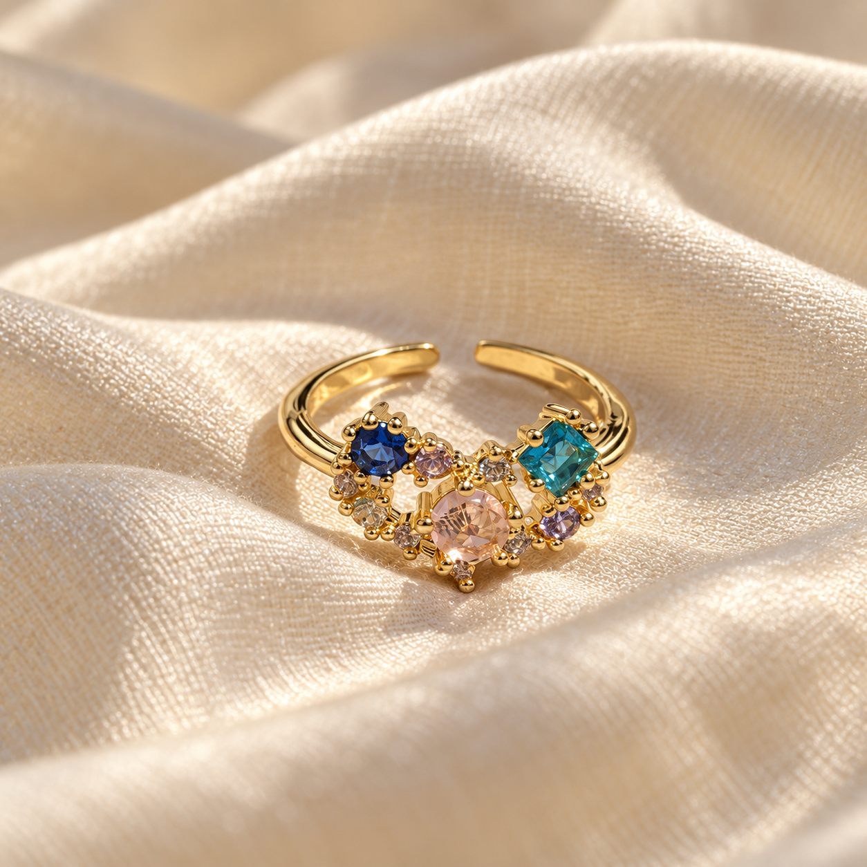 Peach Cluster Ring