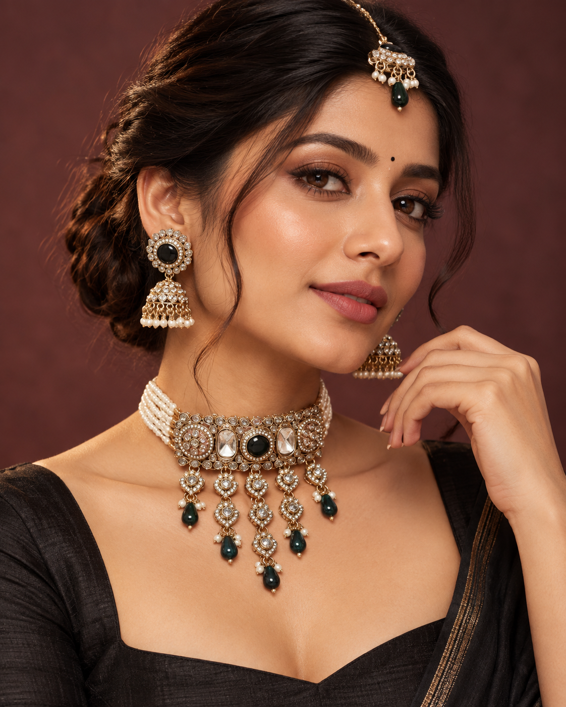 Black Stone Choker Set